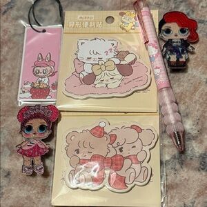 Mikko sticky notes, pen, clips, and air freshener bundle!